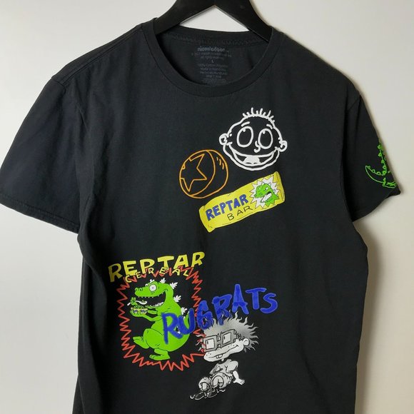 Nickeledeon T Shirt Rugrats Cartoon Characters Double Sided Graphic Tee L - Picture 5 of 14